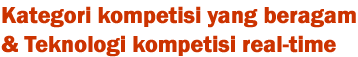Kategori kompetisi yang beragam & Teknologi kompetisi real-time